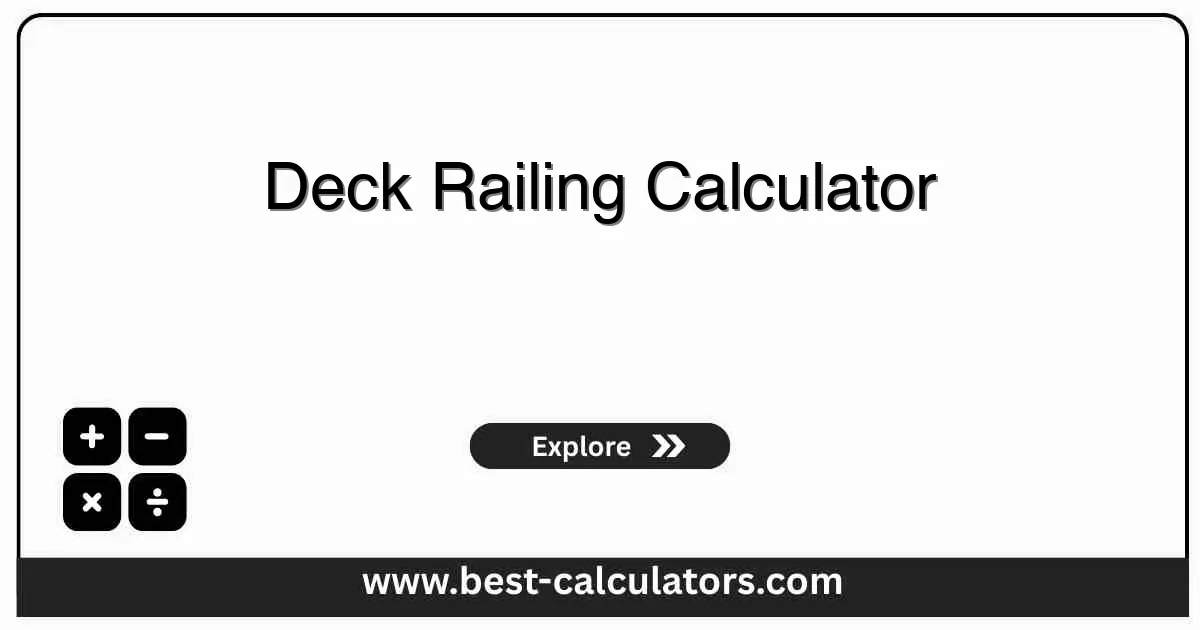 Deck Railing Calculator - Free online tool to calculate post spacing, baluster requirements, and material costs for deck railing installation