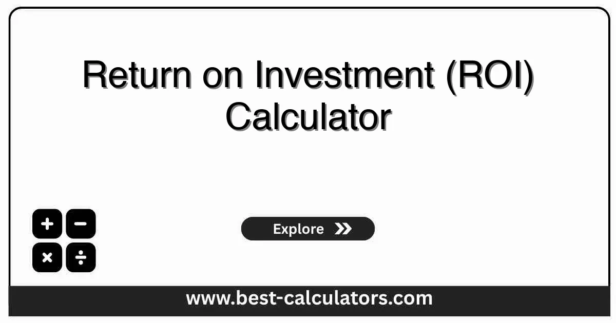 ROI Calculator - Free online tool to calculate Return on Investment with CAGR and XIRR analysis for investment performance