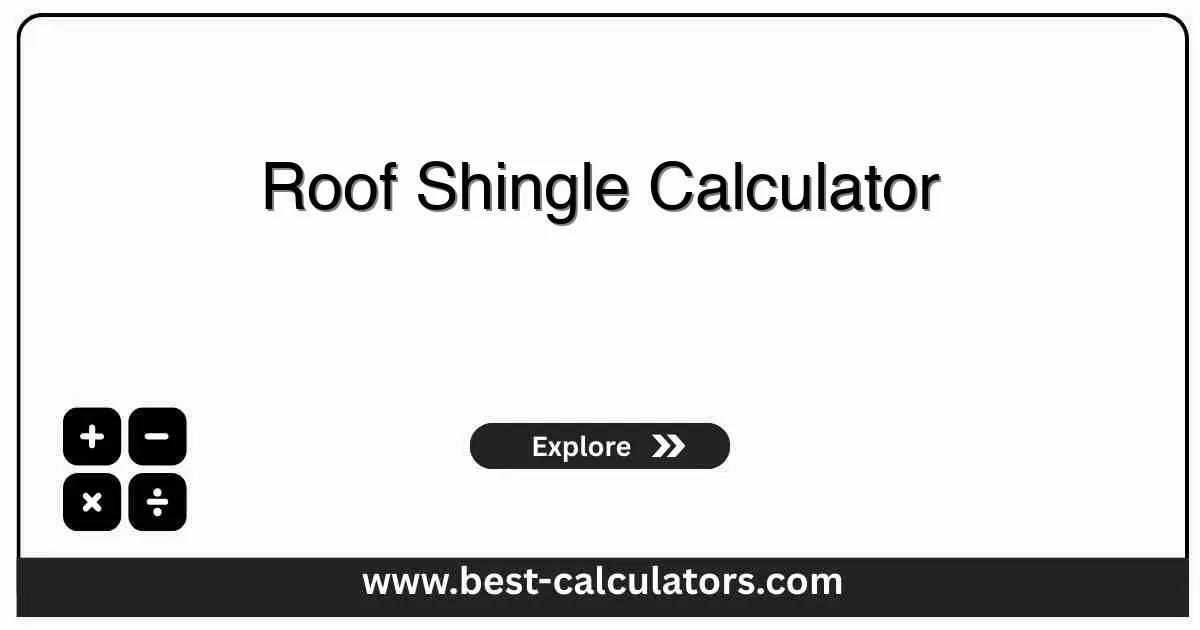 Roof Shingle Calculator - Free online calculator to calculate shingles, underlayment, and fasteners needed for roofing projects with waste allowance and cost estimation